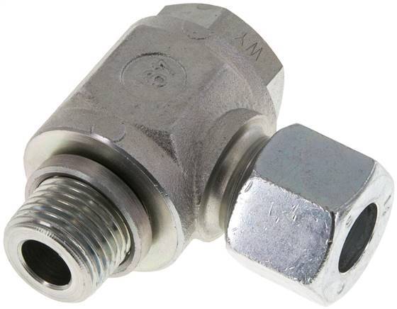 14S & G1/2'' Zink plated Steel Swivel Joint Cutting Fitting with Male Threads 400 bar Rotatable ISO 8434-1