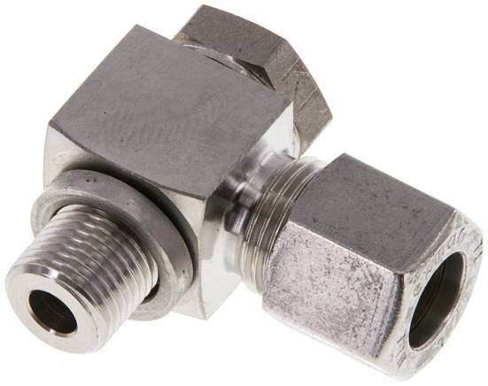 Raccord de coupe à joint tournant 8LL & G1/8'' en acier inoxydable avec filetage mâle rotatif 100 bars ISO 8434-1