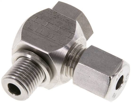 6S & G1/4'' Stainless Steel Swivel Joint Cutting Fitting with Male Threads 400 bar Rotatable ISO 8434-1