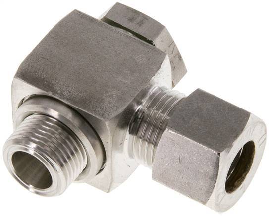 12L & G3/8'' Stainless Steel Swivel Joint Compression Fitting with Male Threads 315 bar Rotatable ISO 8434-1