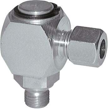 6L & M10x1 Verzinkt Stalen Swivel Joint Snijringkoppeling Buitendraad DN 5250bar NBR Draaibaar ISO 8434-1