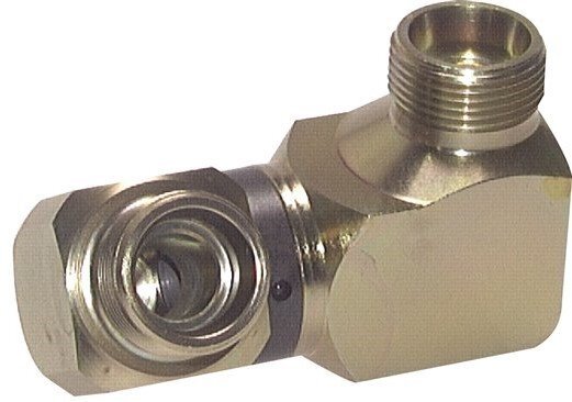 25S Racor doble giratorio de acero zincado DN 19350 bar NBR ISO 8434-1