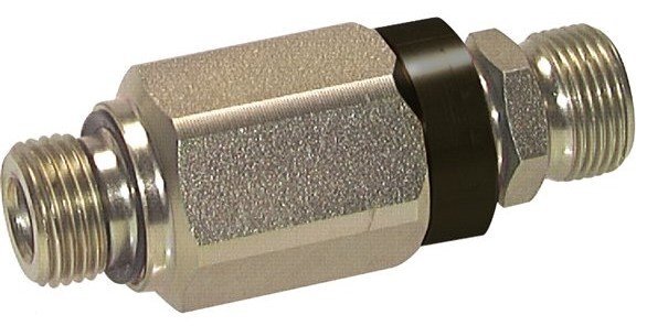 16S & G1/2'' Racor giratorio de acero zincado con rosca macho DN 12350 bar NBR ISO 8434-1