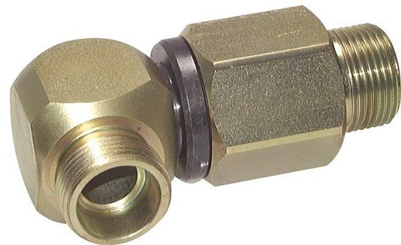 15L & M18x1.5 Codo de acero zincado Racor giratorio con rosca macho DN 10315 bar NBR ISO 8434-1
