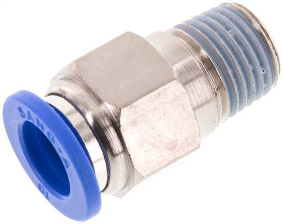 10mm x R1/4'' Push-in Fitting with Male Threads Brass/PA 66 NBR