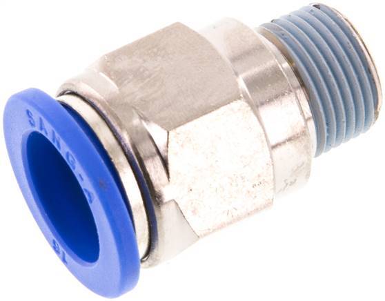 raccord enfichable 16mm x R3/8'' avec filetage mâle Laiton/PA 66 NBR