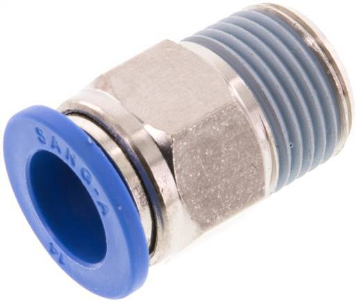 14mm x R1/2'' Push-in Fitting with Male Threads Brass/PA 66 NBR