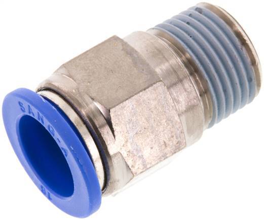 16mm x R1/2'' Push-in Fitting with Male Threads Brass/PA 66 NBR