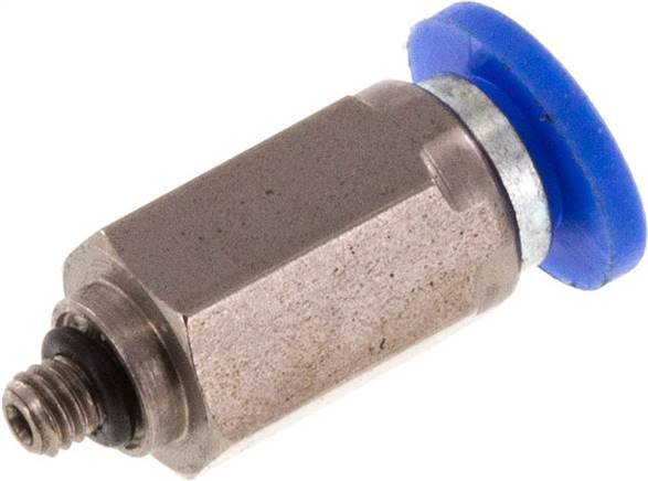 raccord enfichable 4mm x M 3 à filetage mâle Laiton/PA 66 NBR