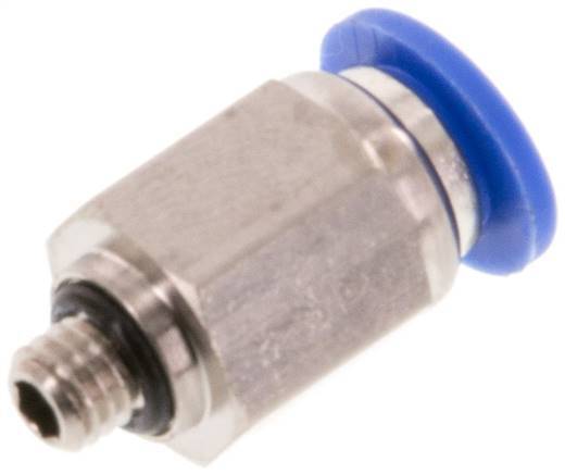 6mm x M 5 Push-in Fitting with Male Threads Brass/PA 66 NBR