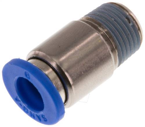 6mm x R1/8'' Push-in Fitting with Male Threads Brass/PA 66 NBR Inner Hexagon