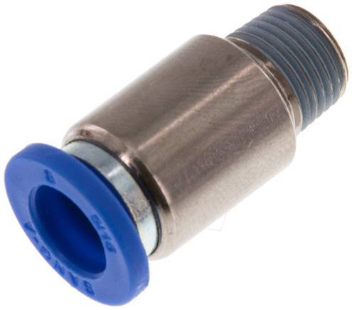 8mm x R1/8'' Push-in Fitting with Male Threads Brass/PA 66 NBR Inner Hexagon