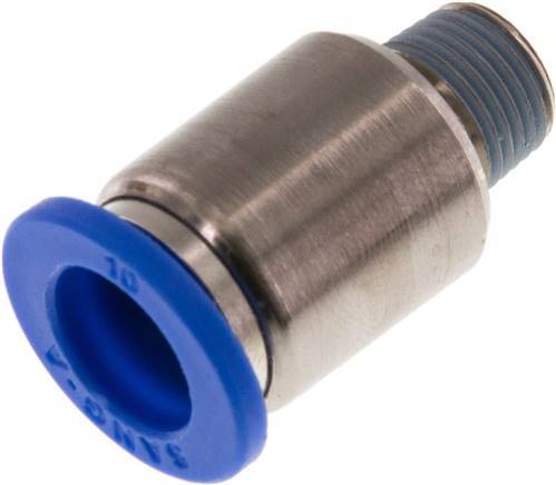 10mm x R1/8'' Push-in Fitting with Male Threads Brass/PA 66 NBR Inner Hexagon