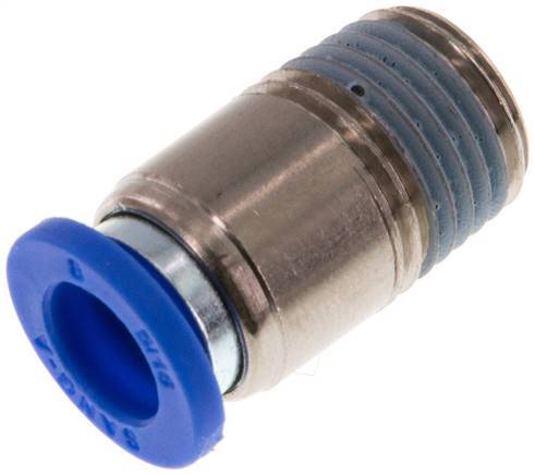 8mm x R1/4'' Push-in Fitting with Male Threads Brass/PA 66 NBR Inner Hexagon