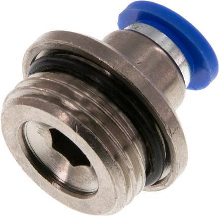 8mm x G1/2'' Push-in Fitting with Male Threads Brass/PA 66 NBR Inner Hexagon