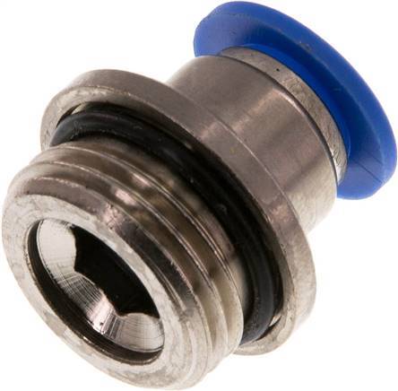 10mm x G1/2'' Push-in Fitting with Male Threads Brass/PA 66 NBR Inner Hexagon