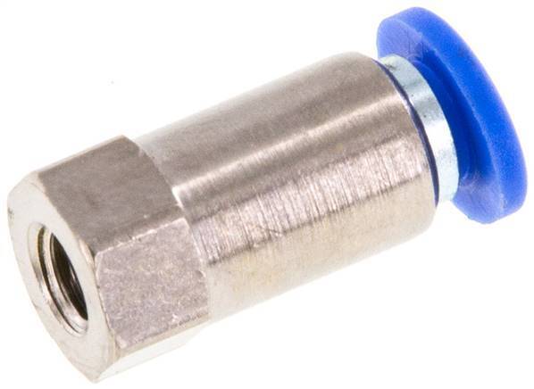 4mm x M 5 Steckverschraubung mit Innengewinde Messing/PA 66 NBR