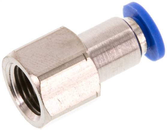 4mm x G1/8'' Push-in Fitting with Female Threads Brass/PA 66 NBR