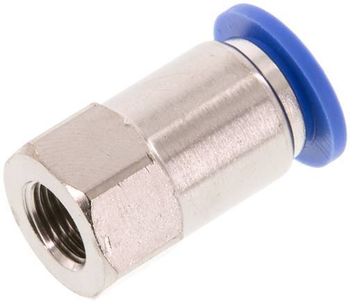 10mm x G1/8'' Push-in Fitting with Female Threads Brass/PA 66 NBR