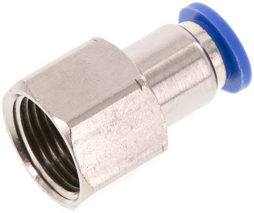 8mm x G3/8'' Push-in Fitting with Female Threads Brass/PA 66 NBR