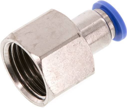 8mm x G1/2'' Push-in Fitting with Female Threads Brass/PA 66 NBR