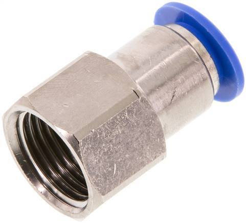 12mm x G1/2'' Push-in Fitting with Female Threads Brass/PA 66 NBR