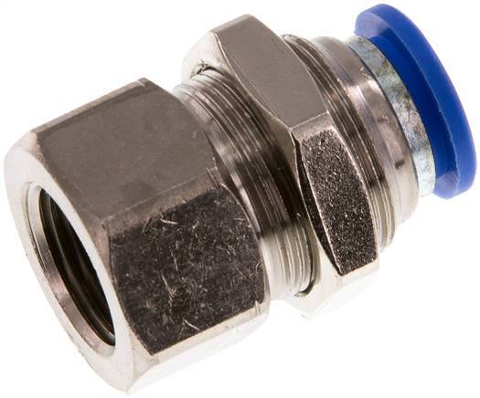 raccord enfichable 12mm x G3/8'' avec filetage femelle Laiton/PA 66 NBR Bulkhead