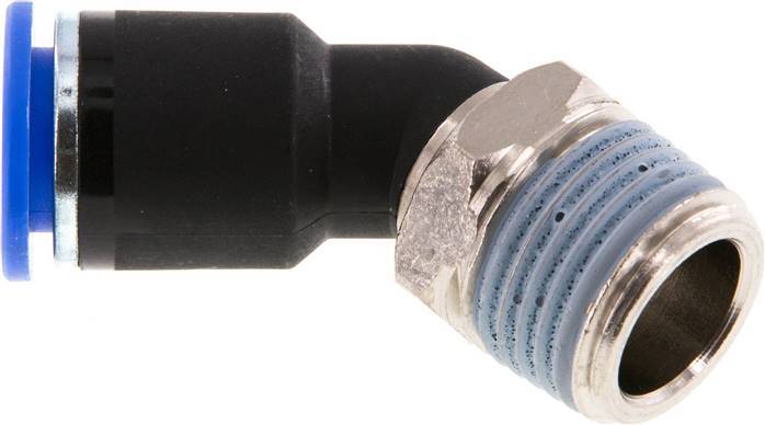 raccord enfichable coudé 12mm x R1/2'' 45deg à filetage mâle Laiton/PA 66 NBR