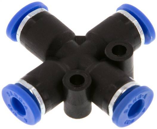 4mm Cross Push-in Fitting PA 66 NBR