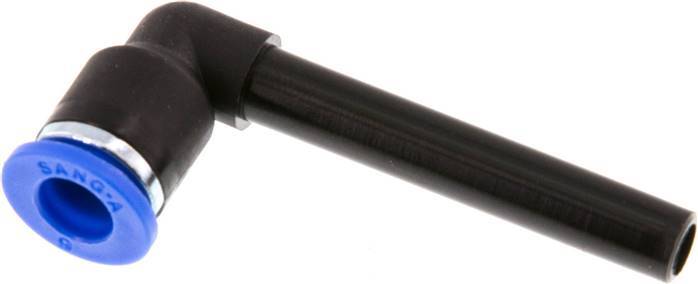 Raccord enfichable coudé 6mm x 6mm 90deg avec manchon long PA 66 NBR enfichable