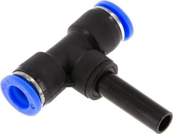 8mm x 8mm Tee Push-in Fitting with Plug-in PBT NBR