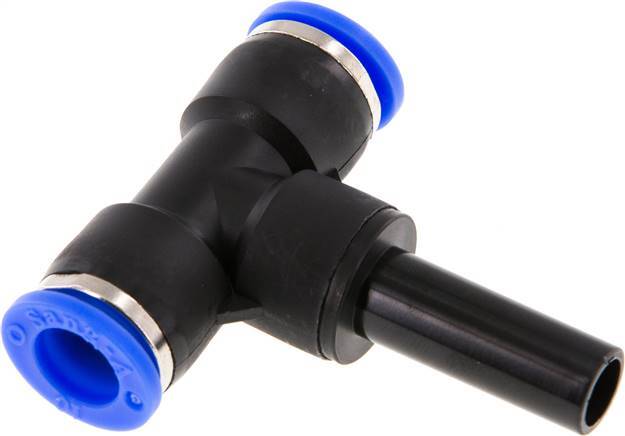 10mm x 10mm Tee Push-in Fitting with Plug-in PBT NBR