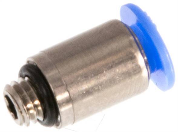 Raccord enfichable 4mm x M 5 à filetage mâle Laiton/POM NBR Hexagone intérieur Design compact