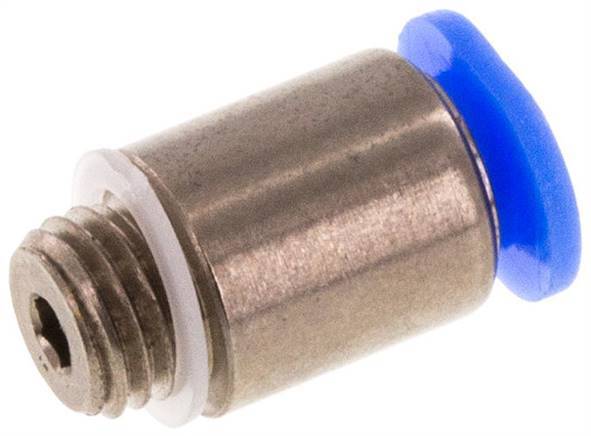 Raccord enfichable 3mm x M 6 x 0.75 à filetage mâle Laiton/POM NBR Hexagone intérieur Design compact