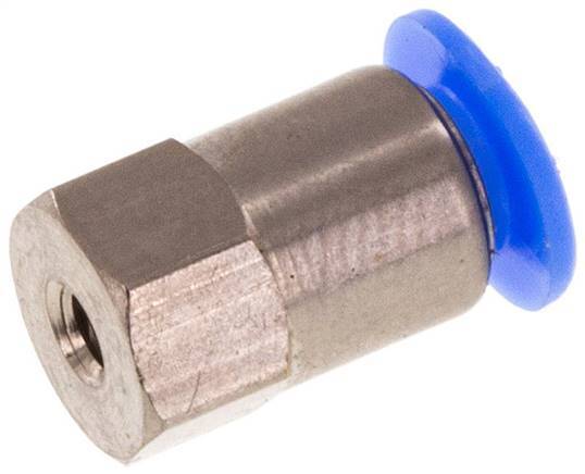 Raccord enfichable 4mm x M 3 avec filetage femelle Acier/POM NBR Conception compacte