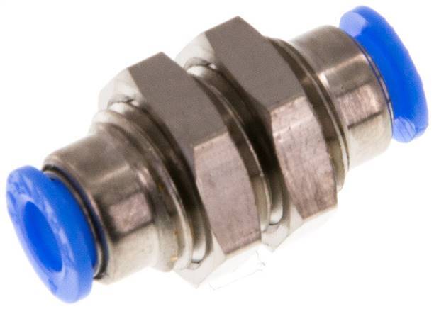 Racor rápido de 4 mm Pasamuros de latón/PBT NBR Diseño compacto