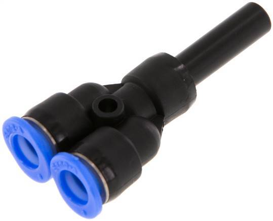 6mm x 6mm Y Push-in Fitting with Plug-in PBT NBR Compact Design