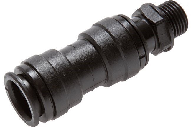 raccord enfichable 28mm x G3/4'' avec filetage mâle POM NBR