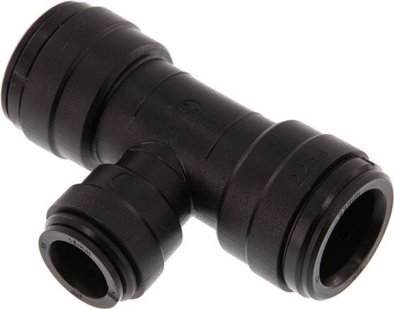 15mm x 22mm Tee Push-in Fitting POM NBR FDA