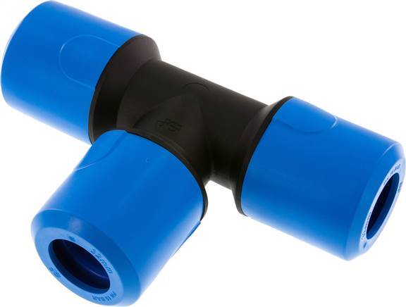 32mm Polypropylene (PP) Tee Push-in Fitting NBR FDA