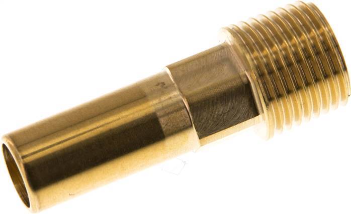 15mm x R1/2'' Plug-in Fitting with Male Threads Brass