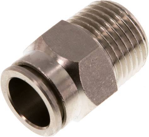 14mm x R1/2'' Push-in Fitting with Male Threads Brass NBR