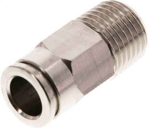 8mm x R1/4'' Push-in Fitting with Male Threads Brass FKM