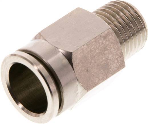 12mm x R1/4'' Push-in Fitting with Male Threads Brass FKM