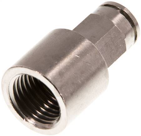 6mm x G1/4'' Push-in Fitting with Female Threads Brass FKM