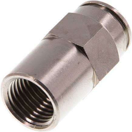 10mm x G1/4'' Push-in Fitting with Female Threads Brass FKM