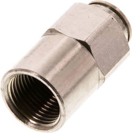 10mm x G3/8'' Push-in Fitting with Female Threads Brass FKM