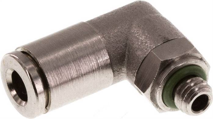 Racor de 4mm x M 5 90deg con rosca macho Latón FKM Giratorio