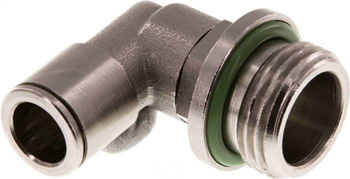 raccord enfichable coudé 90deg 10mm x G1/2'' avec filetage mâle laiton FKM rotatif