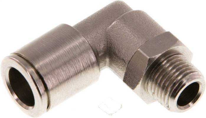 raccord enfichable coudé 90deg 8mm x R1/8'' à filetage mâle Laiton NBR Rotatif